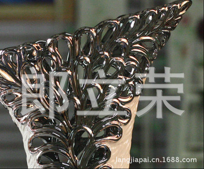 【生产销售 简欧风格电镀银色果盘 家居装饰摆件 批发 FML12A43】价格,厂家,图片,陶瓷工艺品,郎立荣-